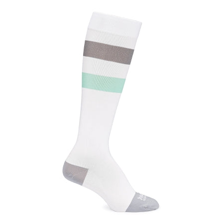 Motif Medical - Maternity Compression Socks Knee High Medium White / Gray / Green Closed Toe - AAB0005-02