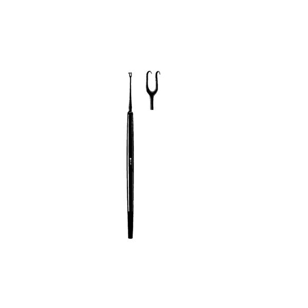 Sklar Instruments Hook Guthrie 5" Small Curved 3Mm Sharp Double Prongs Stainless Steel Ea - 90-1046