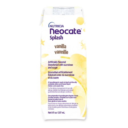 Neocate Splash - Pediatric Oral Supplement / Tube Feeding Formula Vanlla Flavor 8 oz. Carton Ready to Use - Nutricia North America - 176678