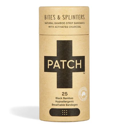 Patch - Adhesive Strip with Charcoal 3/4 Xd 3-1/2 Inch Bamboo Rectanlge Tan Sterile - Nutricare Usa - 35134700006