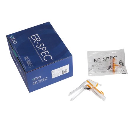 ER-SPEC - Vaginal Speculum Pederson NonSterile Office Grade Acrylic Medium Double Blade Duckbill Disposable Built-In Light Source - C020110-1