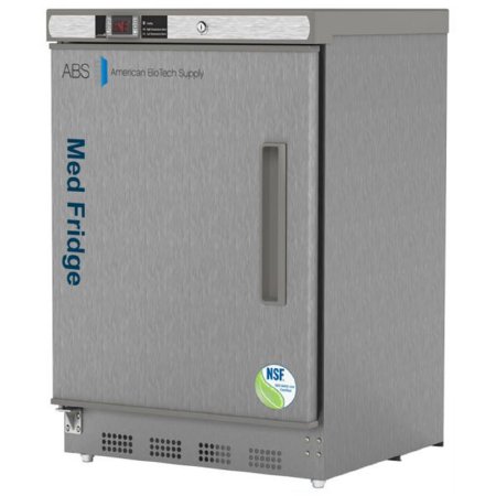 ABS - Undercounter Refrigerator Pharmaceutical 4.6 cu.ft. 1 Swing Solid Door Cycle Defrost - PH-ABT-NSF-UCBI-0404SS-LH