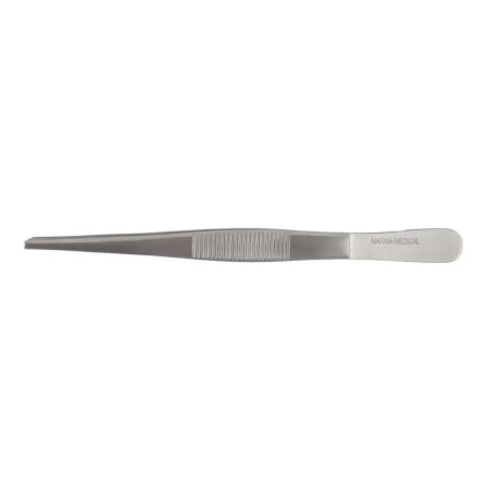 Marina Medical - Tissue Forceps 6-1/4 Inch Length Surgical Grade Stainless Steel NonSterile NonLocking Thumb Handle Straight Smooth Tips with 1 X 2 Teeth - 060-046