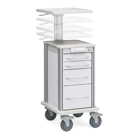Market Lab - Adjustable Workstation Narrow Pace Cart 4 Drawers Without Shelves - 107682
