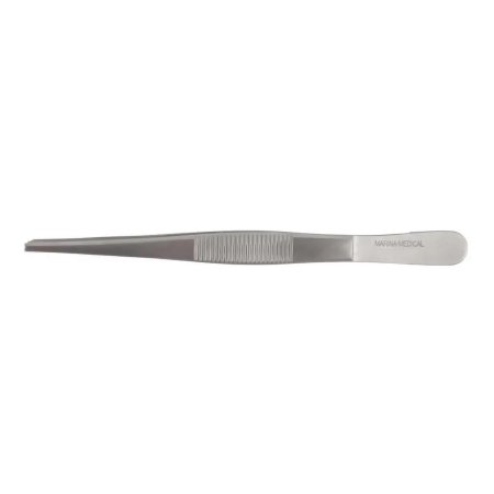 Marina Medical - Tissue Forceps 7 Inch Length Surgical Grade Stainless Steel NonSterile NonLocking Thumb Handle Straight Smooth Tips with 1 X 2 Teeth - 060-047