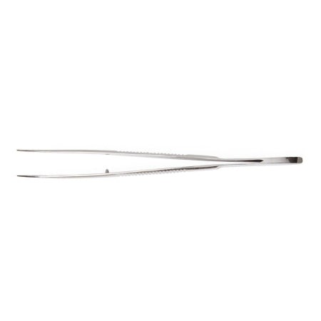 Centurion - Iris Forceps 4 Inch Length Stainless Steel Sterile NonLocking Serrated Thumb Handle Half Curved - 67005