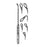 Miltex-Integra Curette Antrum Coakley 6-3/4" #2/Large 60 Degree Tip Stainless Steel Ea - 20-334