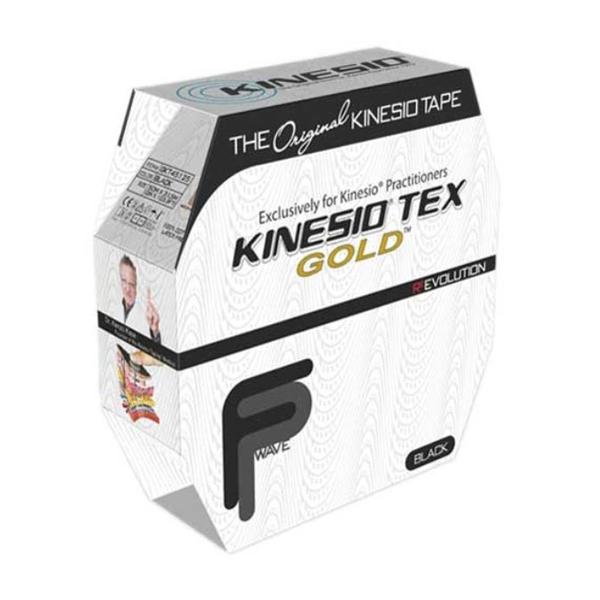 Kinesio USA Corp, Ltd Tape Kinesiology Kinesio Tex Gold Ctn/Elstc/Acrlc 2"X5.5Yd Adhs Blk 6Rl/Bx - GKT45024FP