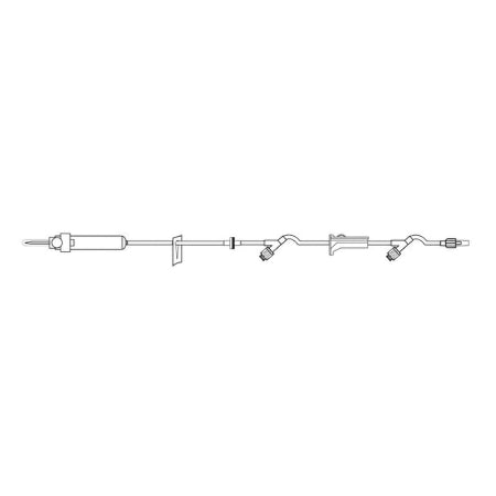 MedSource - Primary IV Administration Set 15 Drops / mL Drip Rate 105 Inch Tubing 2 Ports - MS-83105
