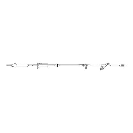 MedSource - Primary IV Administration Set 15 Drops / mL Drip Rate 122 Inch Tubing 3 Ports - MS-83122