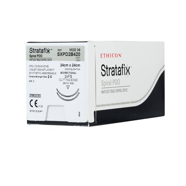 Ethicon Inc,a J & J Company Suture 2-0 Pdo Fs/Fs Stratafix Spiral Pdo Violet 9" Double Arm Mnflmnt Abs 12/Bx - SXPD2B420