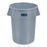 Uline - Trash Can 44 gal. Round Gray LLDPE Open Top - H-3688GR