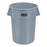 Uline - Trash Can 44 gal. Round Gray LLDPE Open Top - H-3688GR