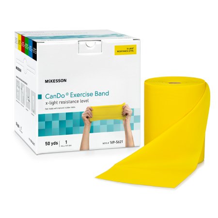McKesson CanDo - Exercise Resistance Band Yellow 5 Inch X 50 Yard X-Light Resistance - McKesson - 169-5621