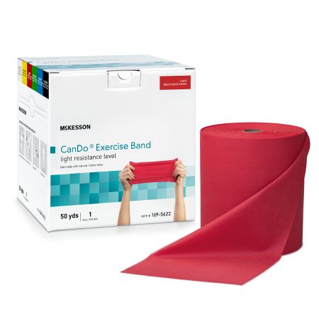McKesson CanDo - Exercise Resistance Band Red 5 Inch X 50 Yard Light Resistance - McKesson - 169-5622