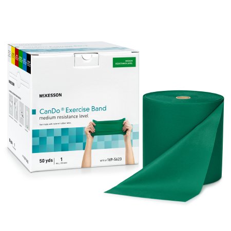 McKesson CanDo - Exercise Resistance Band Green 5 Inch X 50 Yard Medium Resistance - McKesson - 169-5623