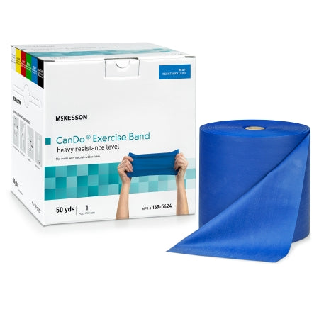 McKesson CanDo - Exercise Resistance Band Blue 5 Inch X 50 Yard Heavy Resistance - McKesson - 169-5624