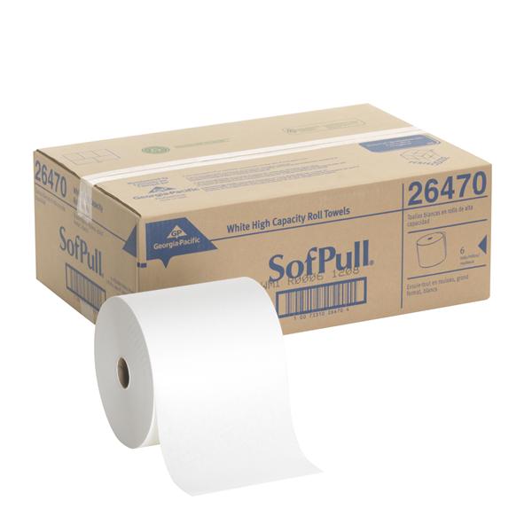 Georgia Pacific Towel Roll Sofpull 40% Recycled Fiber 7.87 In X 1000 Feet White 6/Ca - 26470
