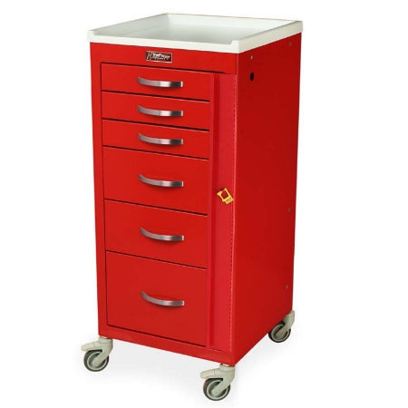 M-Series - Treatment Cart Steel Red - Harloff - M3DS1830B06