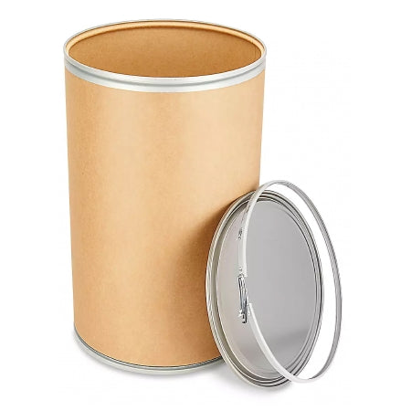 Uline - Fiber Drum Beige Fiber / Metal Cover 55 gal. Capacity - S-7900
