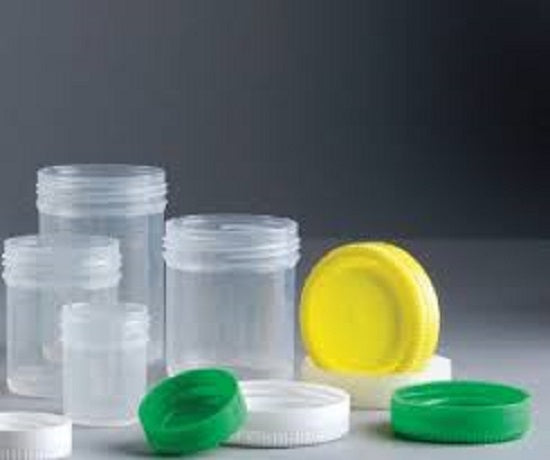 Wide Mouth - Specimen Container 53 mm Opening 90 mL (3 oz.) Screw Cap Unprinted NonSterile - 10-520