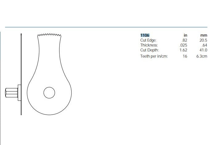 Stryker - Surgical Saw Blade Oscillating - 1106-000-000