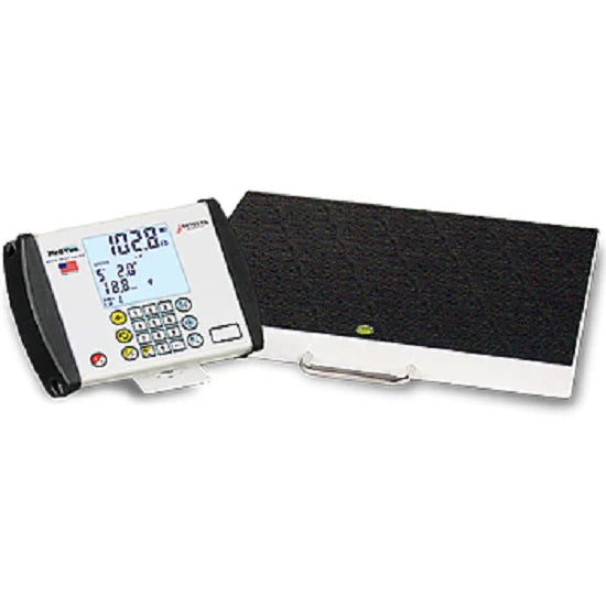 Detecto - Floor Scale Digital Remote Display 600 lbs. Capacity Black / White AC Power - GP-600-MV1