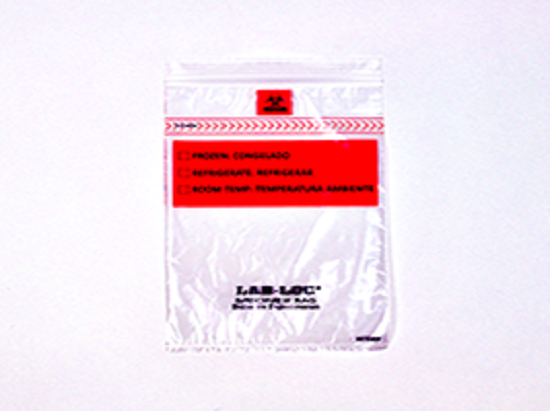 Lab-Loc Specimen Bags with Removable Biohazard Symbol