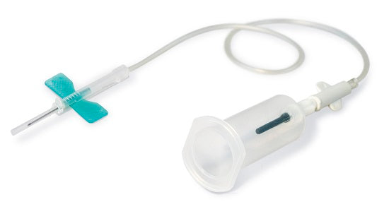 Kawasumi Laboratories K-Shield Advantage Safety Blood Collection,With Tube Holder,23gx3/4",12" Tube - Light Blue