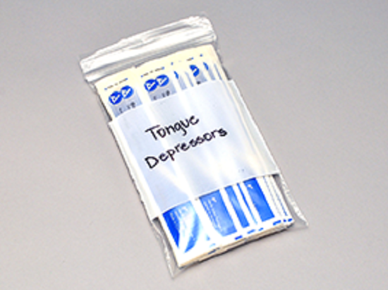 Clear Line Single Track Seal Top Bag with Write-On Block