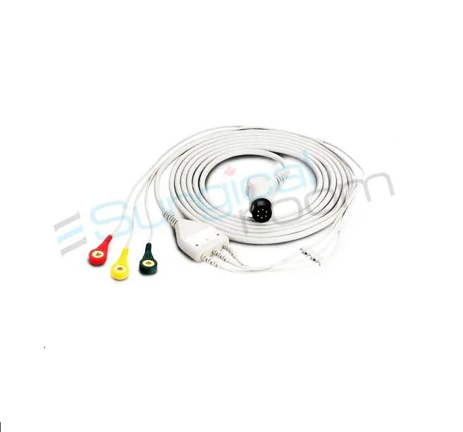 ECG Cable - 3 lead with Snap