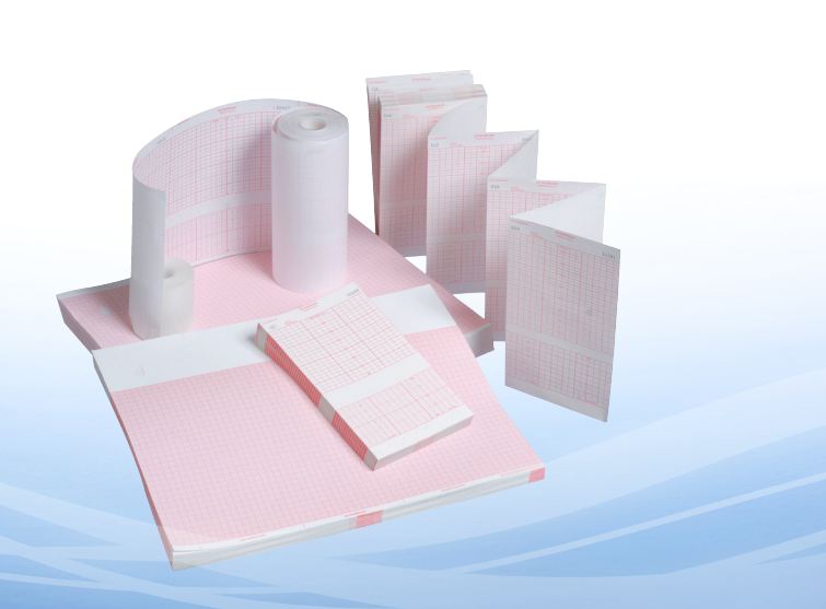 ECG / EEG Recording Paper Extended-life Red Grid