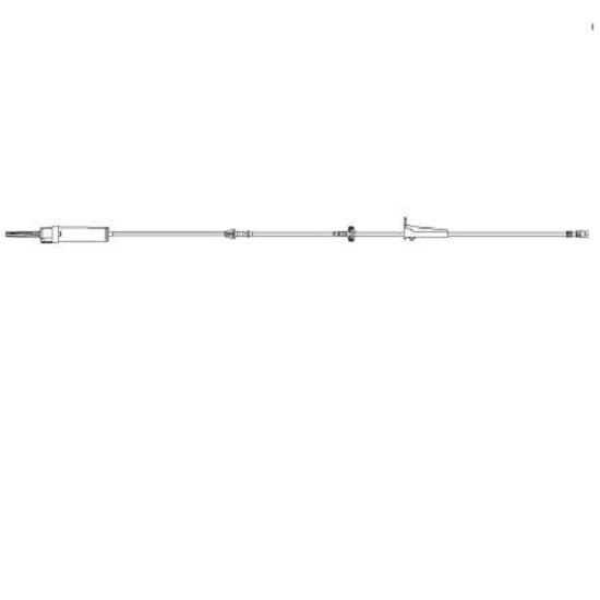 Alaris Light Sensative Pump Set 20 Drops / mL Drip Rate 110 Inch Tubing Without Port