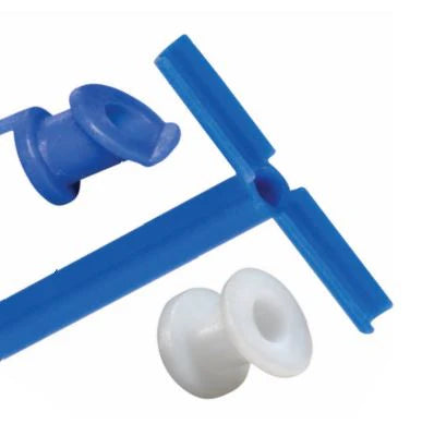 Baxter - Ear Ventilation Tube Beveled Bobbin 1.27 mm Inner Diameter Pacific Coated Fluoroplastic Blue - 70140270