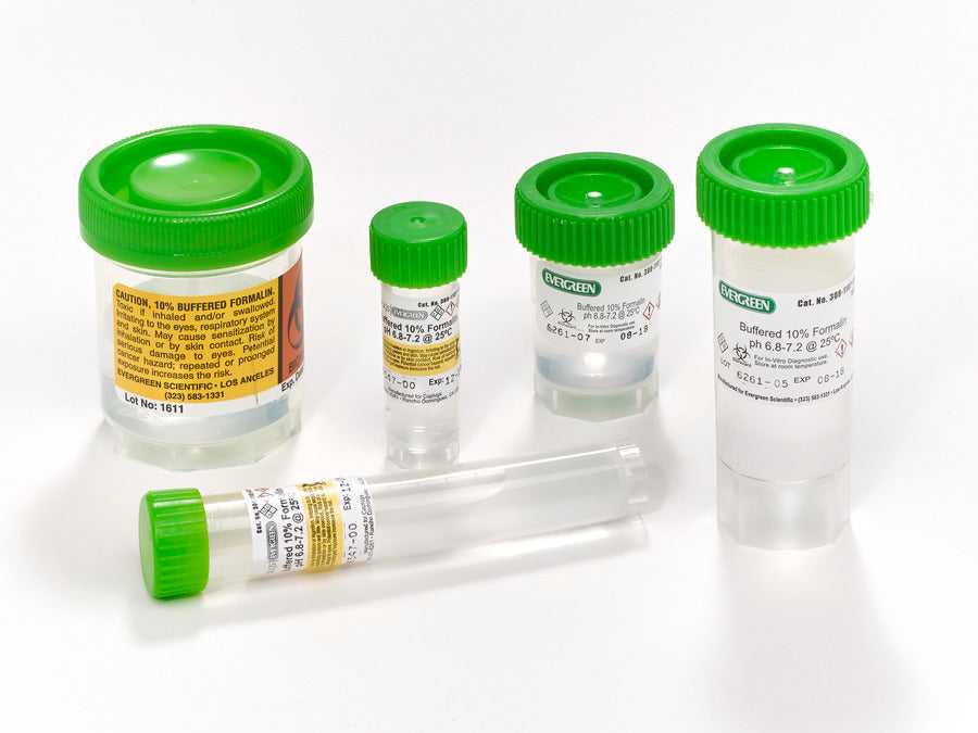 Caplugs Histoware Prefilled Formalin Container Polypropylene Warning Label Screw Cap