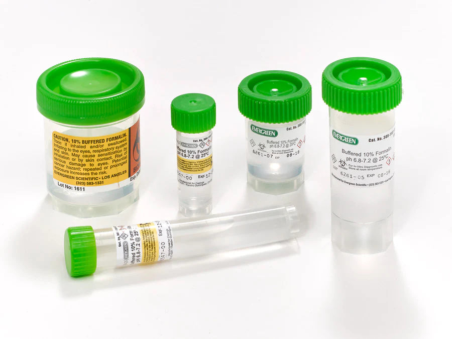 Histoware - Prefilled Formalin Container 30 mL (1 oz.) Screw Cap Biohazard Symbol NonSterile - 308-1107-G8K