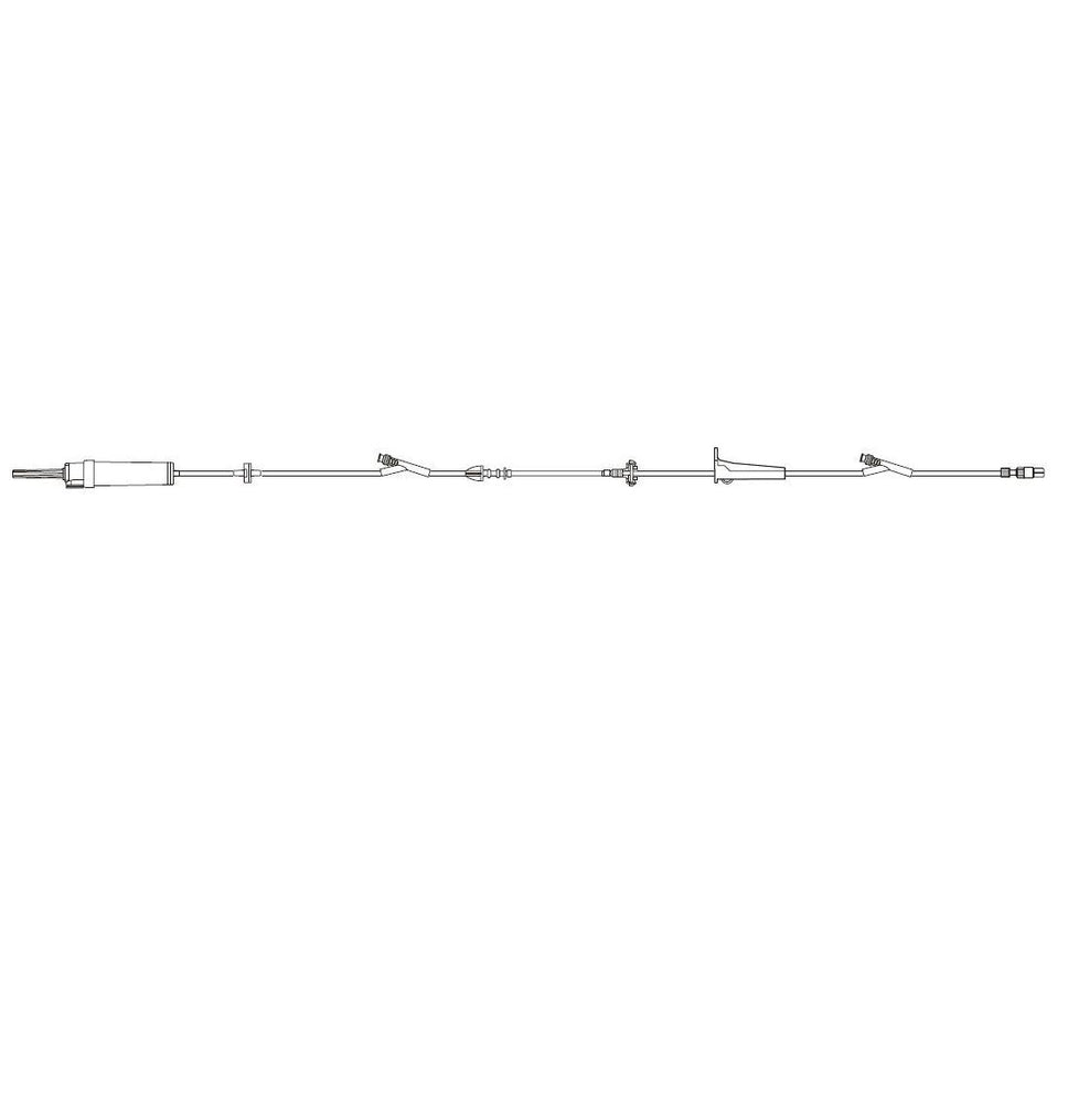 Becton Dickinson Infusion Set 20 Drops / mL Drip Rate 120 Inch Tubing