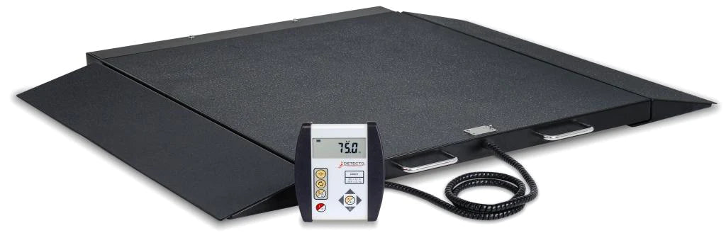 Detecto - Bariatric Floor Scale Digital LCD Display 1000 lbs. / 474 kg Capacity Black AC Adapter / Battery Operated - 6600
