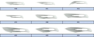 Feather - Surgical Blade Stainless Steel No. 24 Sterile Disposable Individually Wrapped - 2976#24