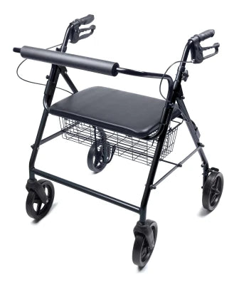Lumex Walkabout Contour Imperial - Bariatric 4 Wheel Rollator Imperial Blue Adjustable Height / Folding Aluminum Frame - RJ4405B