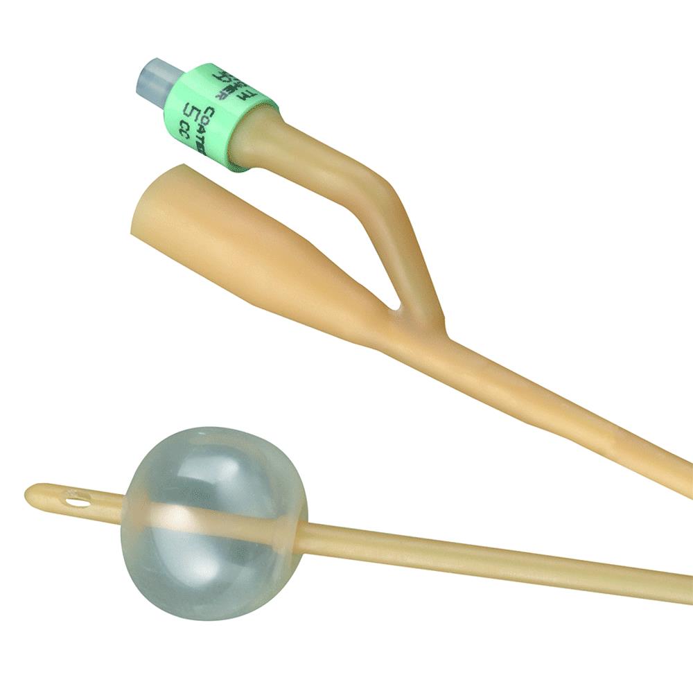 Universa Foley Catheter 2-Way Round Tip 5 cc Balloon 24 Fr. Silicone