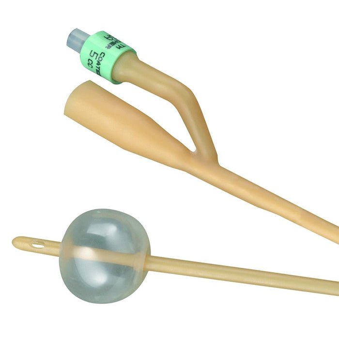 Universa Foley Catheter 2-Way Round Tip 5 cc Balloon 24 Fr. Silicone