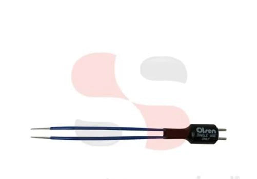 Olsen - Bipolar Forceps Adson 5 Inch Length NonLocking Thumb Handle Straight Serrated Insulated 1 mm Tips - 20-1080I