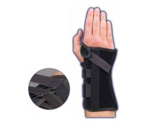 V-Strap - Wrist Brace Aluminum / Felt / Vetstretch Left Hand Black Small - 223242