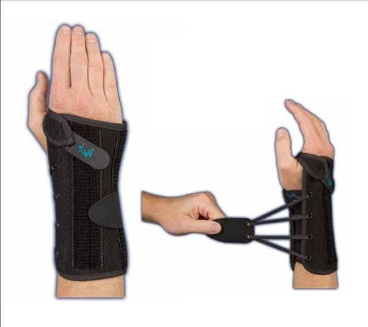 Wrist Lacer II - Wrist Brace Aluminum / Felt / Suede Left Hand Black Medium - 223324