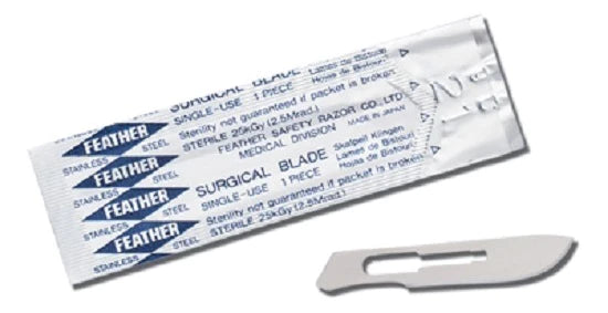 Feather - Surgical Blade Stainless Steel No. 21 Sterile Disposable Individually Wrapped - 2976#21