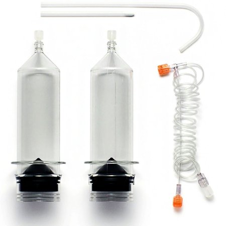 Spectris / Solaris - MRI Dual Syringe Kit 96 Inch Coiled Y- Tubing with Check Valve 65 mL / 115 mL For Use with Bayer MEDRAD Systems - 128-100302