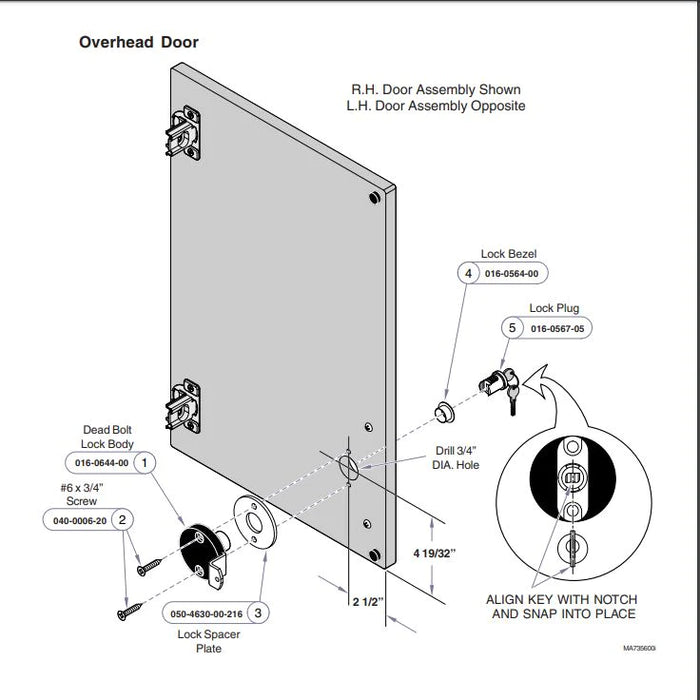 Midmark - Lock Kit - 002-0980-00