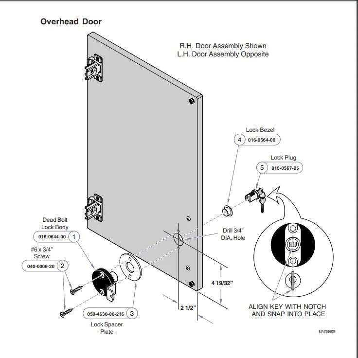 Midmark - Lock Kit - 002-0980-00