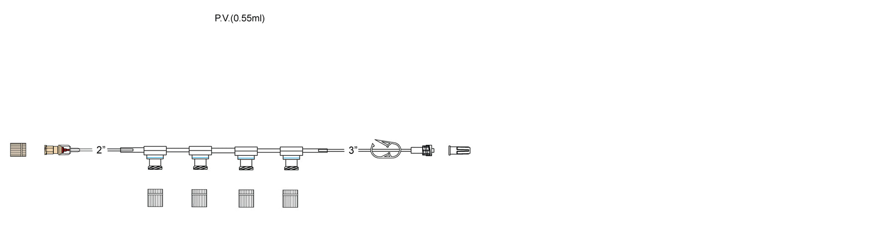 EXTENSION SET, LUER-LOCK FML W/BACK MICROBORE TUBING 